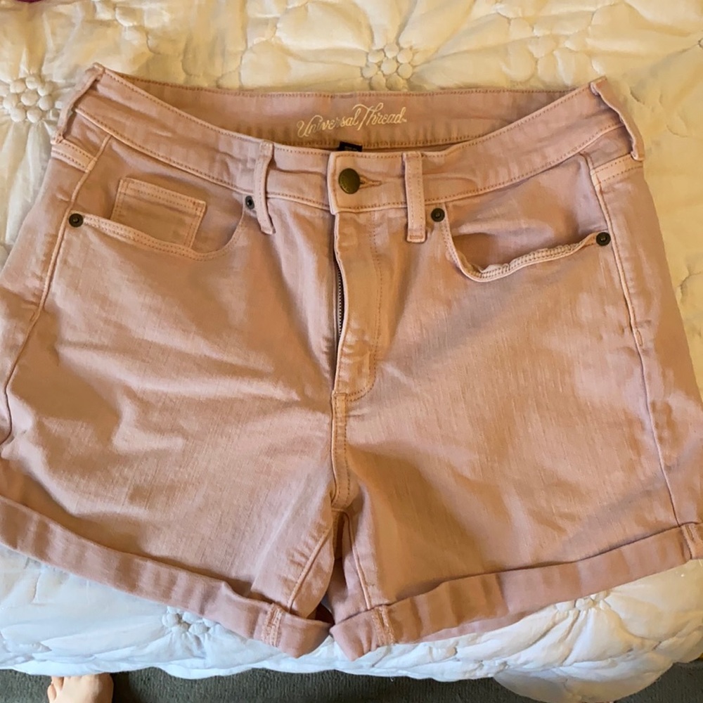 Universal thread light pink denim shorts